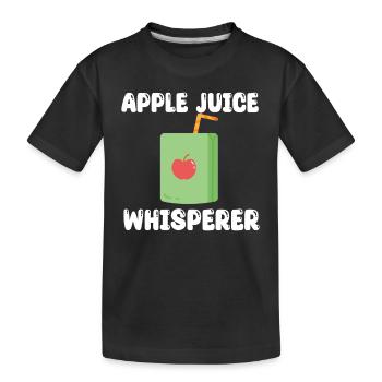 Chuchoteur de jus de pomme - T-shirt bio Premium Enfant - noir - Devant