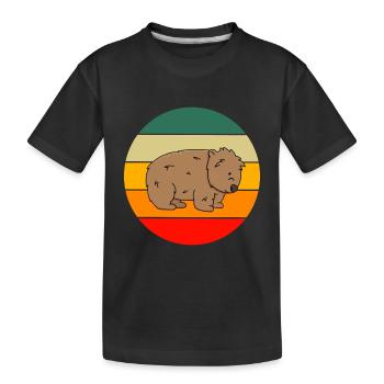 Australie Animal Gift Retro Cute Wombat - T-shirt bio Premium Enfant - noir - Devant