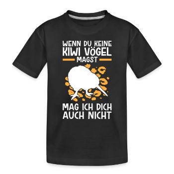 Kiwi Vogel nicht mögen Neuseeland Kiwi Vogel - Kinder Premium Bio T-Shirt - Schwarz - Vorne