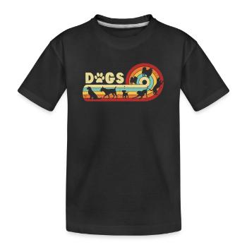 Wauwau Rüde Vierbeiner Hundebesitzer Hund - Kinder Premium Bio T-Shirt - Schwarz - Vorne
