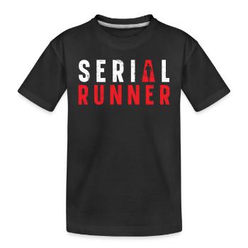 Serial runner marathon clothing - Kids' Premium Organic T-Shirt - black - Front