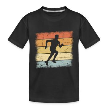 Jogging Outfit - Kinder Premium Bio T-Shirt - Schwarz - Vorne
