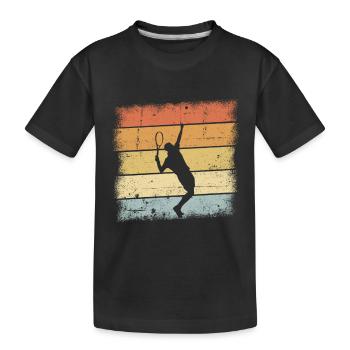 Tennis player - Kids' Premium Organic T-Shirt - black - Front