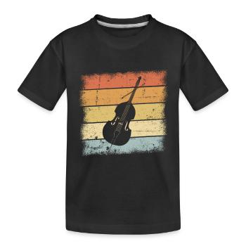 Contrebasse Rétro - T-shirt bio Premium Enfant - noir - Devant