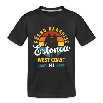 Pärnu Paradise Eesti Côte Ouest UE - T-shirt bio Premium Enfant - noir - Devant