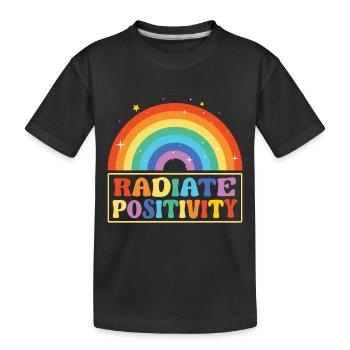 Rayonner de positivité - T-shirt bio Premium Enfant - noir - Devant