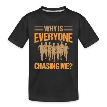 Pourquoi tout le monde me poursuit-il - Marathon Running - T-shirt bio Premium Enfant - noir - Devant