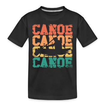 Canoë Canoë Rétro Vintage Canoë - T-shirt bio Premium Enfant - noir - Devant