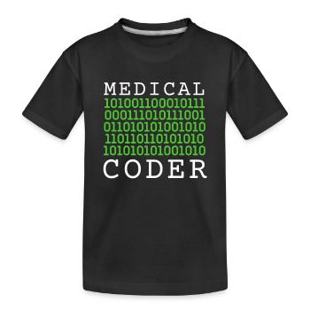 Codage du codeur médical VA Nurse et codage clinique - T-shirt bio Premium Enfant - noir - Devant