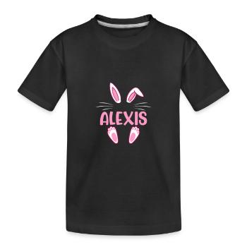 ALEXIS Easter - Kids' Premium Organic T-Shirt - black - Front