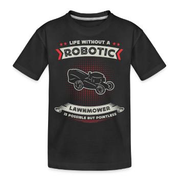 Ventilateur de tondeuse à gazon robotisé, tonte de pelouse - T-shirt bio Premium Enfant - noir - Devant