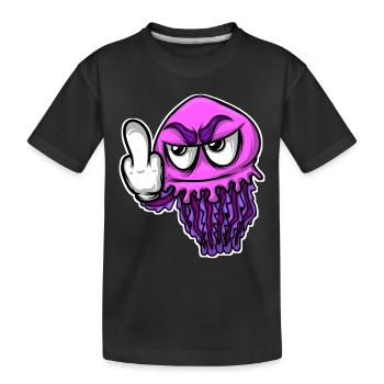Méduse méduse du majeur Méduse - T-shirt bio Premium Enfant - noir - Devant