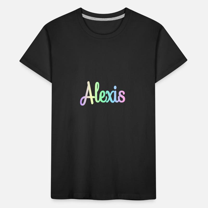 ALEXIS Rainbow Minimalist Cursive Kinder Premium Bio T-Shirt