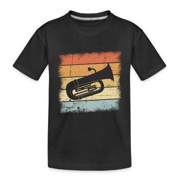 Tuba - Kids' Premium Organic T-Shirt - black - Front