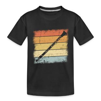 Clarinet - Kids' Premium Organic T-Shirt - black - Front