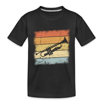 Instrument de trompette - T-shirt bio Premium Enfant - noir - Devant