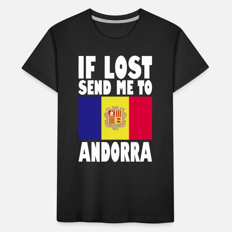 Dicton du drapeau d’Andorre T-shirt bio Premium Enfant