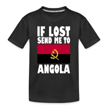 Drapeau de l’Angola - T-shirt bio Premium Enfant - noir - Devant