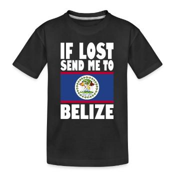 Belize Flagge Spruch - Kinder Premium Bio T-Shirt - Schwarz - Vorne