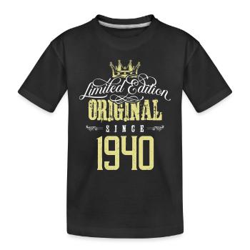 1940 limited edition - Kids' Premium Organic T-Shirt - black - Front