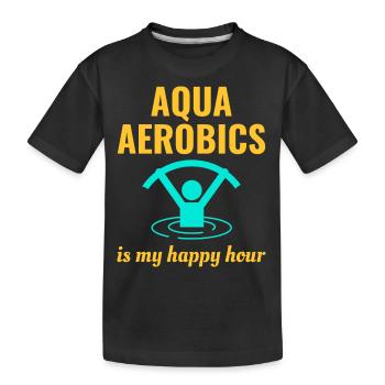 Wassergymnastik Aquatische Fitness Aqua Exercise - Kinder Premium Bio T-Shirt - Schwarz - Vorne