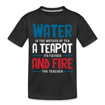 Amateurs de thé, buveurs de thé, thé, tea time - T-shirt bio Premium Enfant - noir - Devant