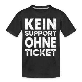 Kein Ticket, Kein Support, Helpdesk, Callenter - Kinder Premium Bio T-Shirt - Schwarz - Vorne