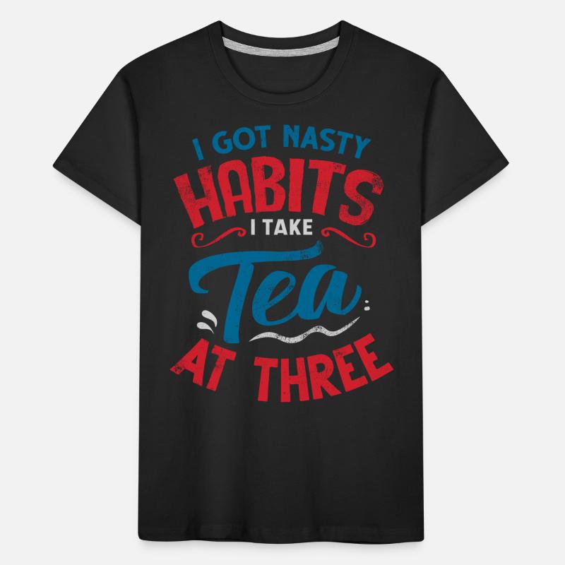 Tea lovers, tea drinkers, tea, tea time Kids' Premium Organic T-Shirt