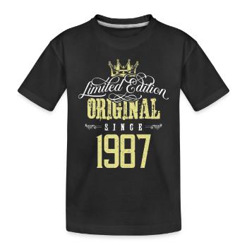 1987 limited edition - Kids' Premium Organic T-Shirt - black - Front