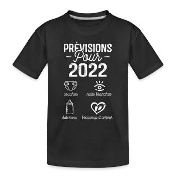 2022 Annonce Grossesse Papa Annonces Grossesse - T-shirt bio Premium Enfant - noir - Devant