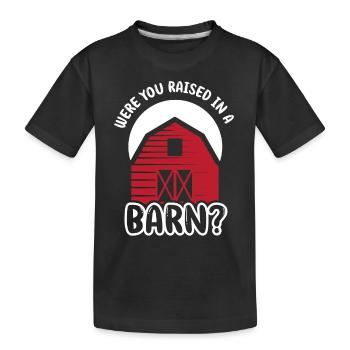 Avez-vous grandi dans une grange? Papa Papi - T-shirt bio Premium Enfant - noir - Devant