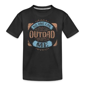 Vatertag Vater Tag Papa Vater Papi Sprüche - Kinder Premium Bio T-Shirt - Schwarz - Vorne