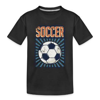 Soccer Fußball Goal Keeper Futbol Trainer Soccer - Kids' Premium Organic T-Shirt - black - Front