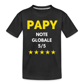 PAPY NOTE 5 sur 5 ÉTOILES - T-shirt bio Premium Enfant - noir - Devant