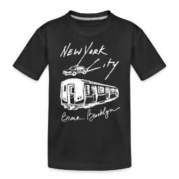 USA NEW YORK CITY METRO TAXI BRONX BROOKLYN - T-shirt bio Premium Enfant - noir - Devant