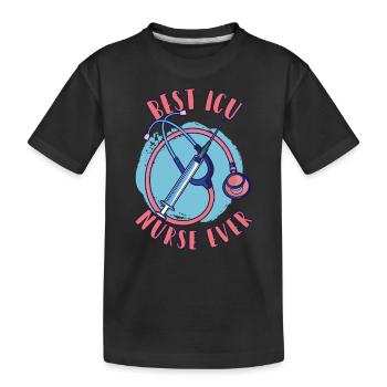 Best Intensive Care Nurse Ever - Kids' Premium Organic T-Shirt - black - Front