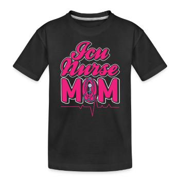 Intensive Care Nurse Mom Intensive Care - Kids' Premium Organic T-Shirt - black - Front