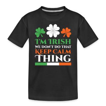 Je suis irlandais Irlande Irlandais Saint-Patrick - T-shirt bio Premium Enfant - noir - Devant