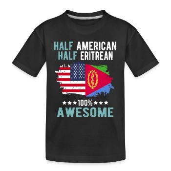 Mi-Américain, mi-Érythréen - T-shirt bio Premium Enfant - noir - Devant