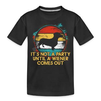 Dachshund Rough-haired Dachshund - Kids' Premium Organic T-Shirt - black - Front