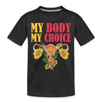 Frauen Abtreibung Feminismus Gleichberechtigung - Kinder Premium Bio T-Shirt - Schwarz - Vorne
