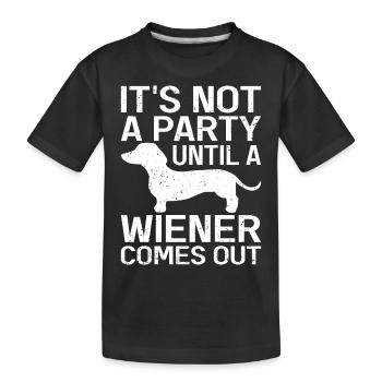 Dackel Dachshund Rauhaardackel - Kinder Premium Bio T-Shirt - Schwarz - Vorne