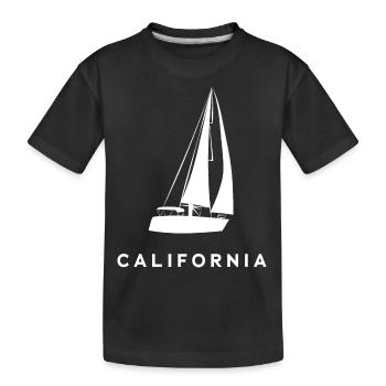Segeln in Kalifornien - Kinder Premium Bio T-Shirt - Schwarz - Vorne