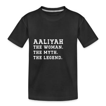 AALIYAH The Woman, the myth, the Legend Custom Nam - Kids' Premium Organic T-Shirt - black - Front