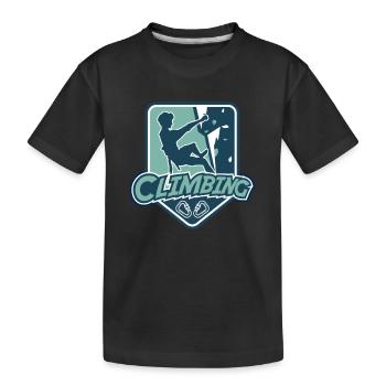 Climbing Logo Sport Free Alpine Outdoor Speed - Kids' Premium Organic T-Shirt - black - Front