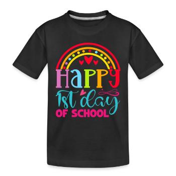 Welcome Back To School First Day of School Teacher - Kids' Premium Organic T-Shirt - black - Front