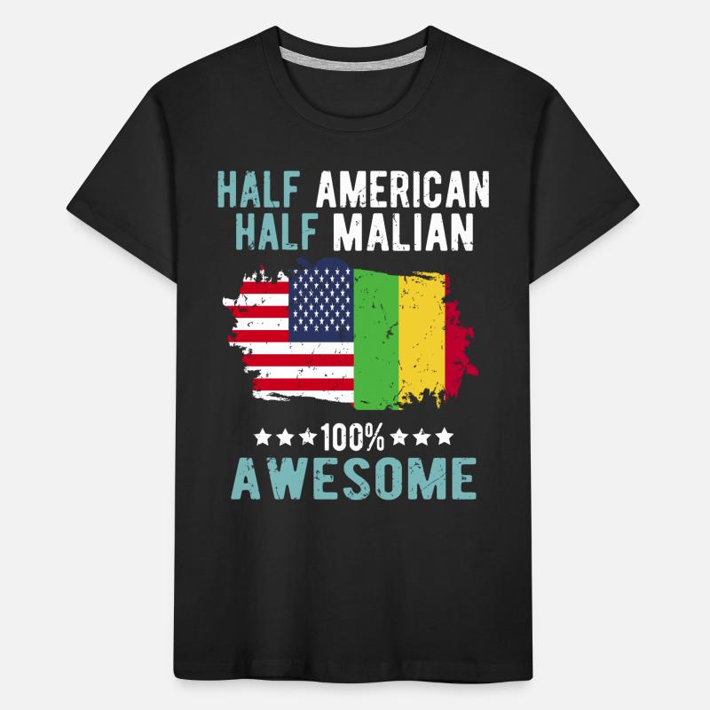 Half American Half Malian Kids' Premium Organic T-Shirt