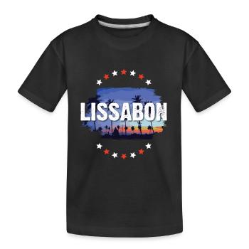 Lisbon - Kids' Premium Organic T-Shirt - black - Front