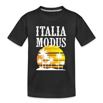 Italia Modus - Kinder Premium Bio T-Shirt - Schwarz - Vorne