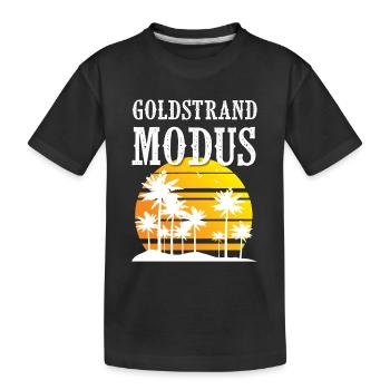 Goldstrand Modus - Kinder Premium Bio T-Shirt - Schwarz - Vorne